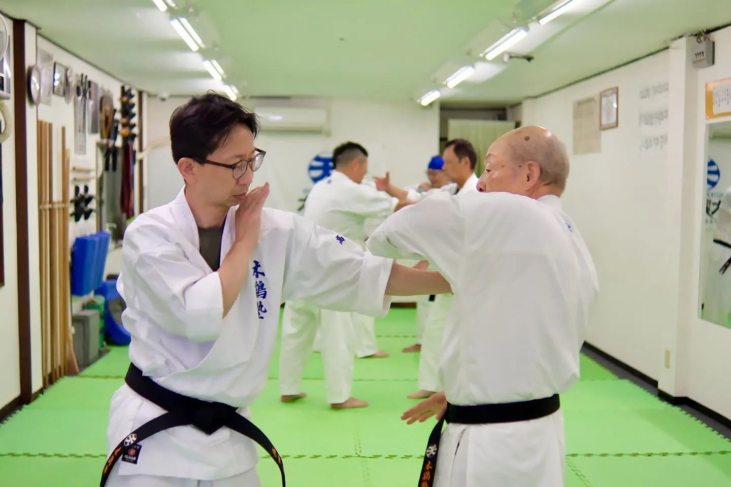 7/13(土)のクラスでは、合気投、立手鏡、胸押捕のあと、汎...